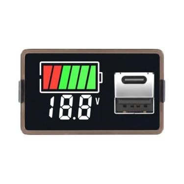 Imagem de Indicador De Voltagem De Bateria De Carro 8-100V Testador De Lítio USB