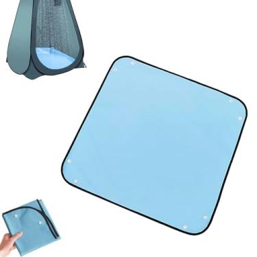 Imagem de Tapete de barraca de acampamento de 100 x 100 cm, tapete antiderrapante de PE, tapete de troca dobrável e portátil, à prova d'água e fácil de limpar, para acampamento, caminhada, praia - melhora a