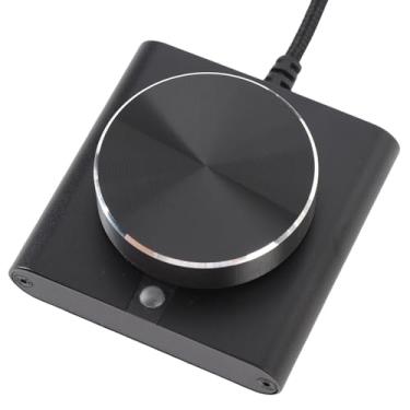 Imagem de ASHATA Botão de Controle de Volume USB para PC, Controlador de Ajuste de Mídia Externo, 360 Graus Rotativáveis, 1 Toque na Função de Mudo e Pausa, Base Anti -deslizamento, Plugue e