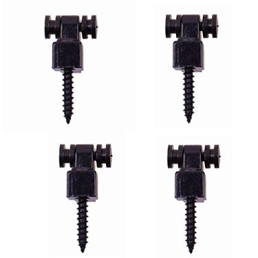 Imagem de Retentor de guias de árvore de corda de rolo (4 peças) - para guitarra elétrica Fender Strat Stratocaster Tele Telecaster (preto)