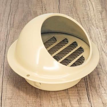 Imagem de Tampa de ventilação redonda de 20 cm de aço inoxidável com tela de capô grade de malha para exaustor garagem cozinha, ventilação Soffit para orifício de parede e saída de ventilação de duto de ar