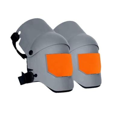 Imagem de Whtkoph 2 peças de joelheiras, acessórios de proteção para serviços pesados ​​para limpeza de pisos e carpetes para adultos, Cinza Laranja
