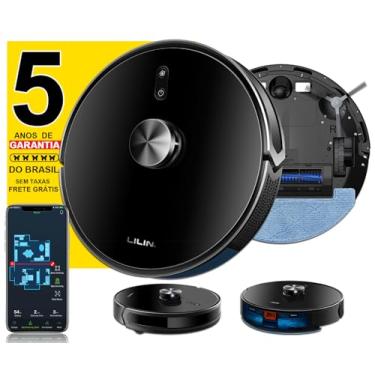 Imagem de LILIN X6 Robô Aspirador com Navegação LIDAR, 110/220V Bivolt, Aspirador e esfregão 3 em 1, Salve vários mapas, Recarga automática e retoma a limpeza, Área de Planejamento Personalizado, Do Brasil