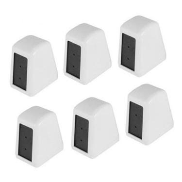 Imagem de Kit 6 Porta Guardanapo Plástico 14X16  Tv  Branco Em Abs