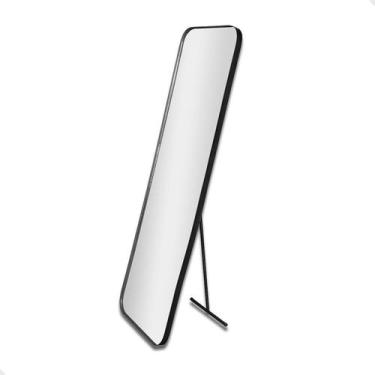 Imagem de Espelho Retangular 150x50cm Suporte de Chão Corpo Inteiro com material