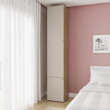 Imagem de Guarda-Roupa 2 Módulos 2 Portas e 3 Prateleiras Frame CabeCasa Madeira