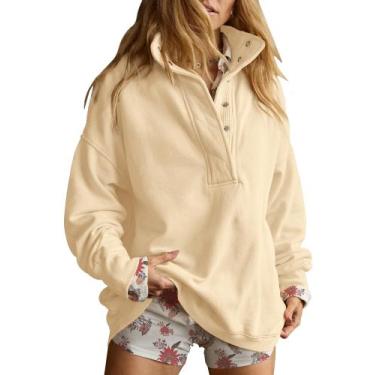 Imagem de Moletom Gacaky para mulheres de tamanho grande, casual, 100% algodão