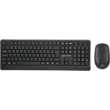 Imagem de Kit Teclado e Mouse Sem Fio C3Tech W70BK Preto
