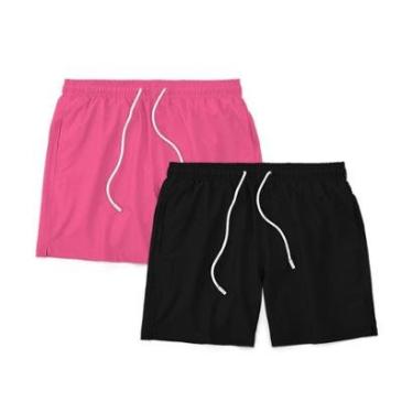 Imagem de Kit 2 Shorts Masculino Liso Básico Bermuda Tactel Água Praia Treino Academia Corrida-Masculino