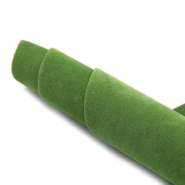 Imagem de Tecido macio de veludo de feltro dupla face 11,8 x 55 polegadas (30 x 140 cm) para bolsas DIY, carteira, óculos, projetos de artesanato (verde)