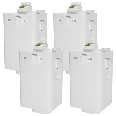 Imagem de OHLECTRIC Adaptador de trilho pendente - Adaptador de luz de trilho apenas para pista H - Adaptador de pista Halo suporta peso até no máximo 4,5 kg e fio SVT 18/3 - branco, pacote com 4 - OL-44067-4