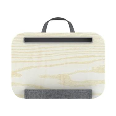 Imagem de Bandeja de colo portátil prática mesa para laptop mesa de aprendizagem ao ar livre mesas preguiçosas suporte de laptop para cama para notebook (cor: preto) (C)