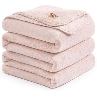 Imagem de UGG Cobertor de pelúcia king size para cama, cobertor macio aconchegante de lã, cobertor extra grande quente de luxo para sofá, lavável hipoalergênico California King, 279 cm x 228 cm, quartzo rosa