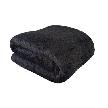 Imagem de Manta Cobertor Casal Microfibra 1,80x2,00 Mt (PRETO)