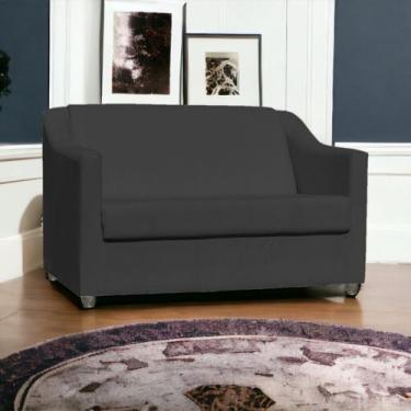 Imagem de Namoradeira Decorativa Para Sala Mila Suede Cores Pé de Plástico Croma