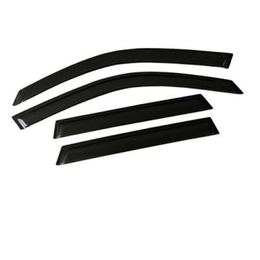 Imagem de GRJQRKHZ Defletor de janela lateral de carro para P&eugeot 208 2012-2019 Weathershied viseira de porta vento sol proteção chuva janela lateral defletores de vento