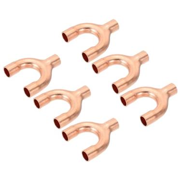 Imagem de PATIKIL Conexão de cobre ID de 1/4 polegada, 6 peças 3 vias tipo Y 99,9% conexão de soldagem de encaixe de tubo de cobre puro para HVAC ar condicionado encanamento tubo de refrigeração