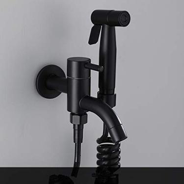 Imagem de RAUGAJ Torneiras, torneira de bidê de vaso sanitário pulverizador portátil conjunto de bidê pulverizador de vaso sanitário para prateleira de banheiro cabeça de chuveiro torneira de bidê de latão