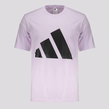 Imagem de Camiseta Adidas Big Logo Lilás e Preta, P