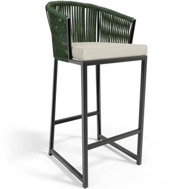 Imagem de Banqueta Decorativa Para Área Gourmet Cozinha Varanda Corda Náutica Sunset D04 Verde - Lyam Decor