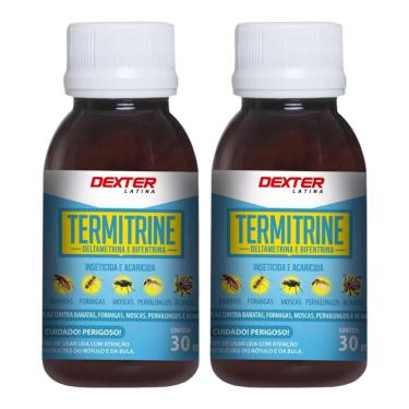 Imagem de 2 Termitrine 30ml Mata Baratas Formigas Moscas Pernilongos