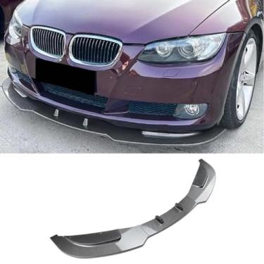 Imagem de Spoiler do para-choque dianteiro do carro peça de modificação do difusor de lábios compatível com 3 Series E92 E93 2006-2013 acessórios protetores de para-choques (aparência de carbono)