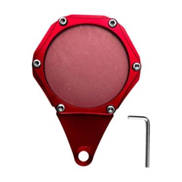 Imagem de FJMQHU Suporte para disco de imposto de motocicleta, suporte à prova d'água para etiqueta de vedação para ciclomotores, Vermelho