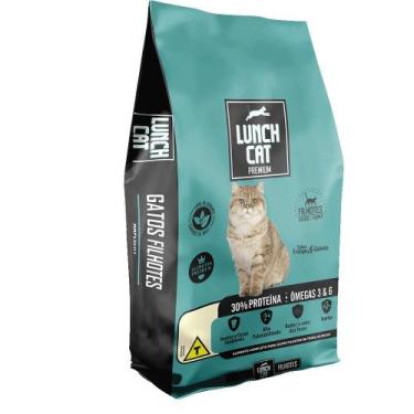Imagem de Ração Lunch Cat Premium para Gatos Filhotes Sabor Frango Salmão 30 Pro