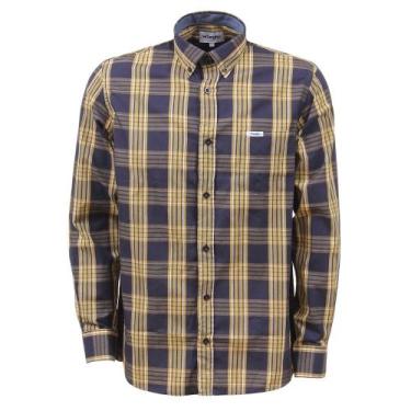 Imagem de Camisa Masculina Xadrez Azul Manga Longa Wrangler 37790, G