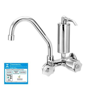 Imagem de Torneira Bica Móvel Cozinha Parede Com Filtro Slim C50 - Furkin