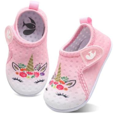 Imagem de Sapatos aquáticos FEETCITY para bebês e meninas de 2,5 a 3 anos, branc