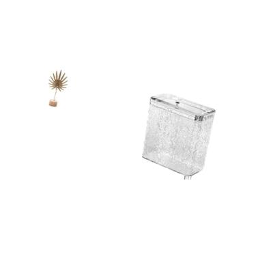 Imagem de Fenteer Escultura de Metal em Formato de Folha Abstrata Nórdica, Ornamento Criativo para Festa de Mesa em Casa com Cozinha Portátil, Lata de Lixo Pendurada, T