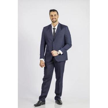 Imagem de Terno Masculino Slim Oxford Inovatore Marinho Jordhan, Azul marinho, 4