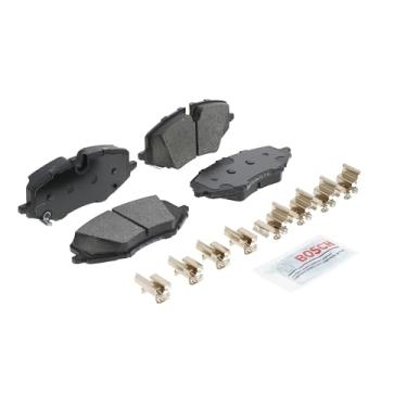 Imagem de BOSCH BE2307H Conjunto de pastilhas de freio a disco de cerâmica azul com ferragens - Compatível com Buick Encore, Encore GX; Chevrolet Trailblazer; FRENTE