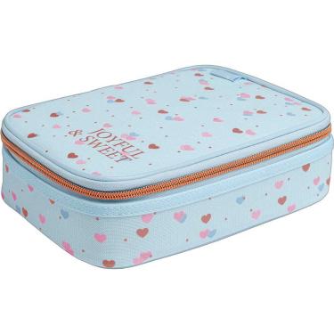 Imagem de ESTOJO BOX ACADEMIE CORACAO METALZADO AZUL TILIBRA