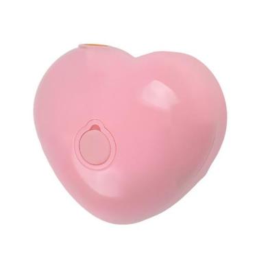 Imagem de Escova de cabelo a vapor em forma de coração de gato ABS rosa de silic