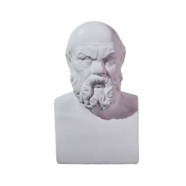 Imagem de Busto de estátua: resina Sócrates, 16 cm, grego clássico com base - yi