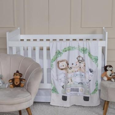 Imagem de Manta Soft Estampada Baby 0,75 x 1,00 Quarto Bebê Aconchegante Criança