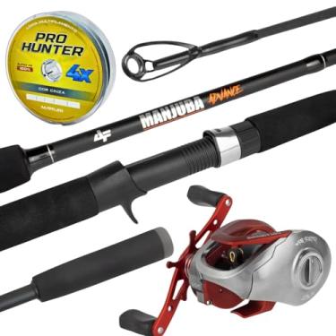 Imagem de JauPesca Kit Vara Manjuba Advance com Carretilha Spider BG, Vara 20-50lbs 2 Partes, Carretilha 7.0:1 15kg Drag, Linha Multifilamento Pro Hunter 4X 65lb (2.40m, Canhoto)