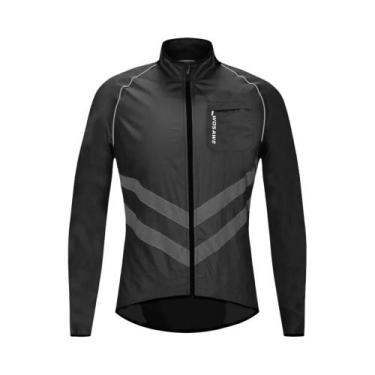 Imagem de Jaqueta De Ciclismo Masculina Ultraleve Corta-Vento Refletiva Resisten