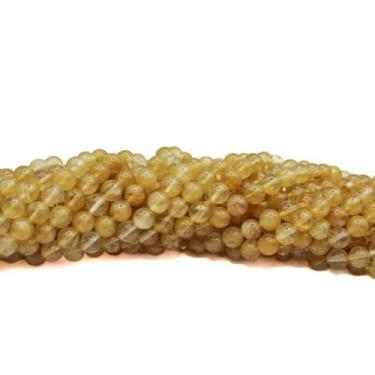 Imagem de Fio de Contas Quartzo Rutilado - Pedra - 08mm - Pistris Imports