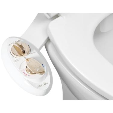 Imagem de LUXE Bidet NEO 320 - Água quente e fria, autolimpante, bocal duplo, acessório de bidê não elétrico para assento de vaso sanitário, pressão de água ajustável, lavagem traseira e feminina, controle de