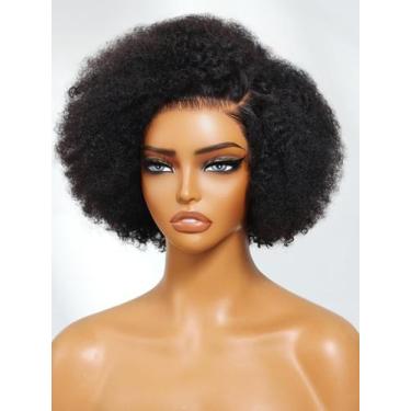 Imagem de Peruca UNICE Short Afro Kinky Curly Bob 25 cm Cabelo humano 150%
