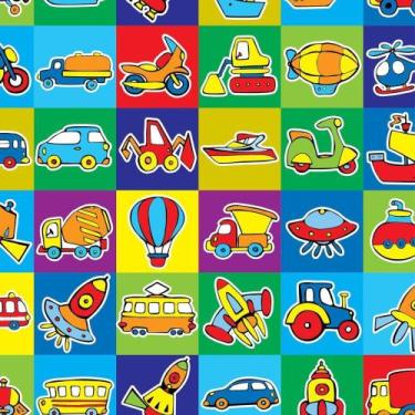 Imagem de Papel de Presente Bobina Couchê 60CM Brinquedos 100M - Gessele