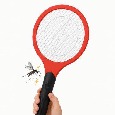 Imagem de Raquete Elétrica Mata Insetos Recarregável Mosca Pernilongos - Sortido