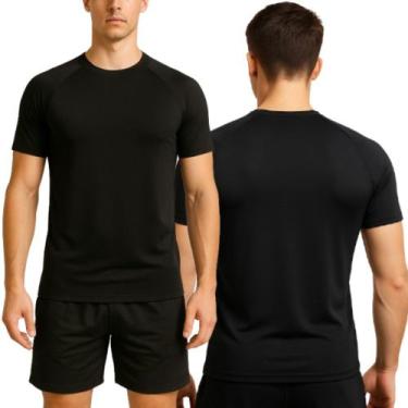 Imagem de Camisa UV Segunda Pele Masculina Manga Curta Proteção Solar Academia C