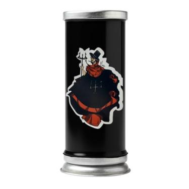 Imagem de Suporte Vela 7 dias Exu Tridente 19 cm Vidro e Alumínio