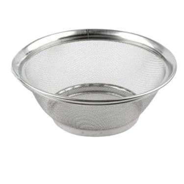 Imagem de Escorredor Inox Cesta 22cm 25cm 28cm Multiuso Cozinha - Lavar Legumes, Frutas, Salada e Armazenar Alimentos (22CM)
