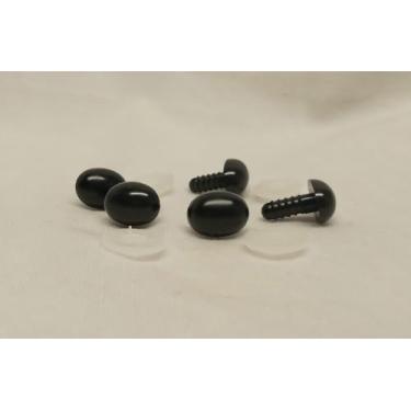 Imagem de Sassy Bears 13 mm Preto Oval Segurança Narizes (10 narizes) para Ursos Bonecas Fantoches Artesanato