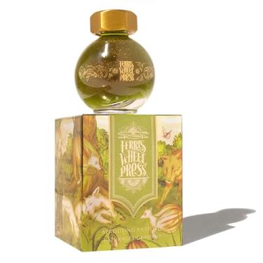 Imagem de Ferris Wheel Press, Tinta para caneta-tinteiro, coleção FerriTales, pastagens germinadas, verde primavera com brilho bronze, 20 ml
